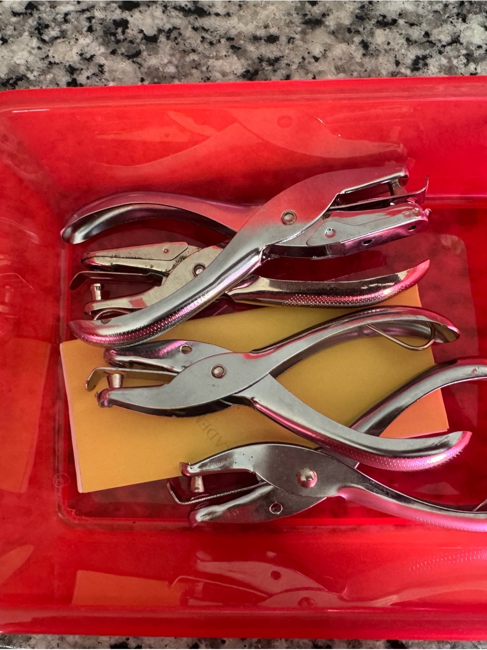 Metal Single-Hole Punch Pliers Set - Silver